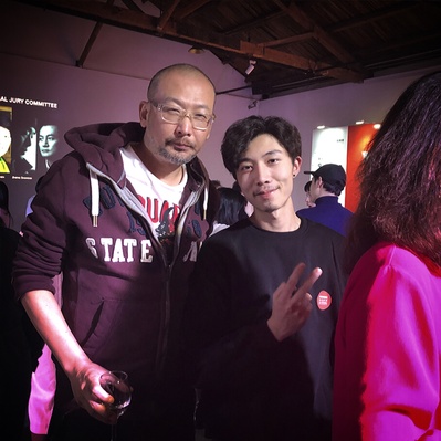 李明哲的写真-在北京入围导演酒会左...