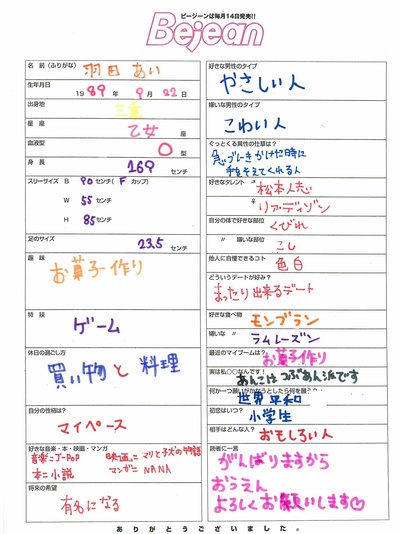 羽田爱的写真-Bejean On Line 2012....