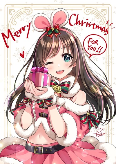 绊爱的写真-kizuna ai圣诞立绘