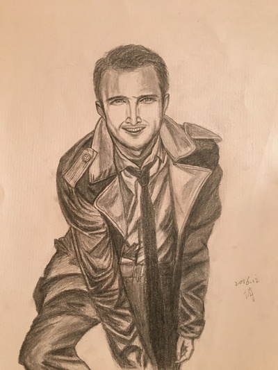 亚伦·保尔的写真-画了小粉小天使~