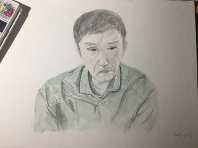 吴刚的写真-画了一只吴老师 好喜...