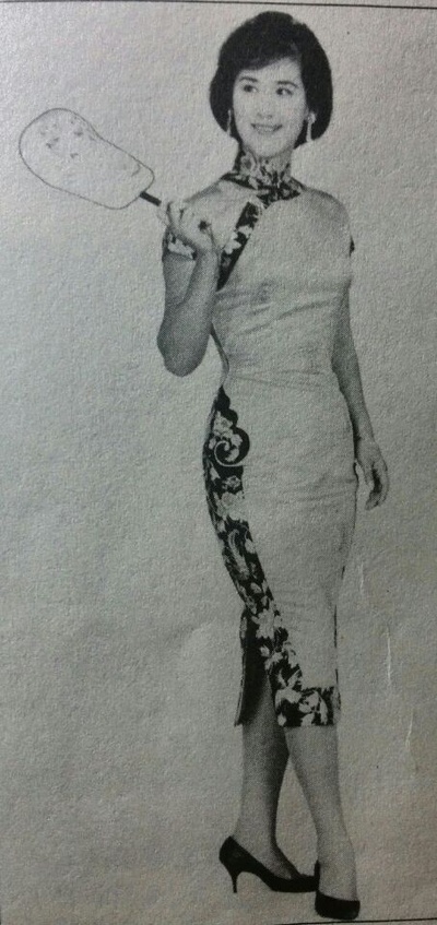王莱的写真-王莱旗袍装，香港《银...