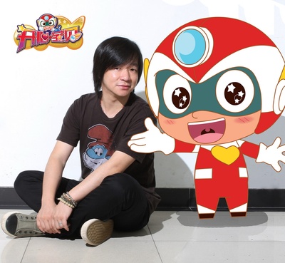 黄伟明的写真-黄伟明与开心超人