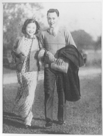 李萍倩的写真-艾霞和李萍倩近影。