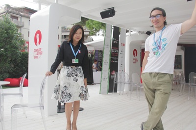 宋岳峰的写真-青年导演季竹青和宋岳...