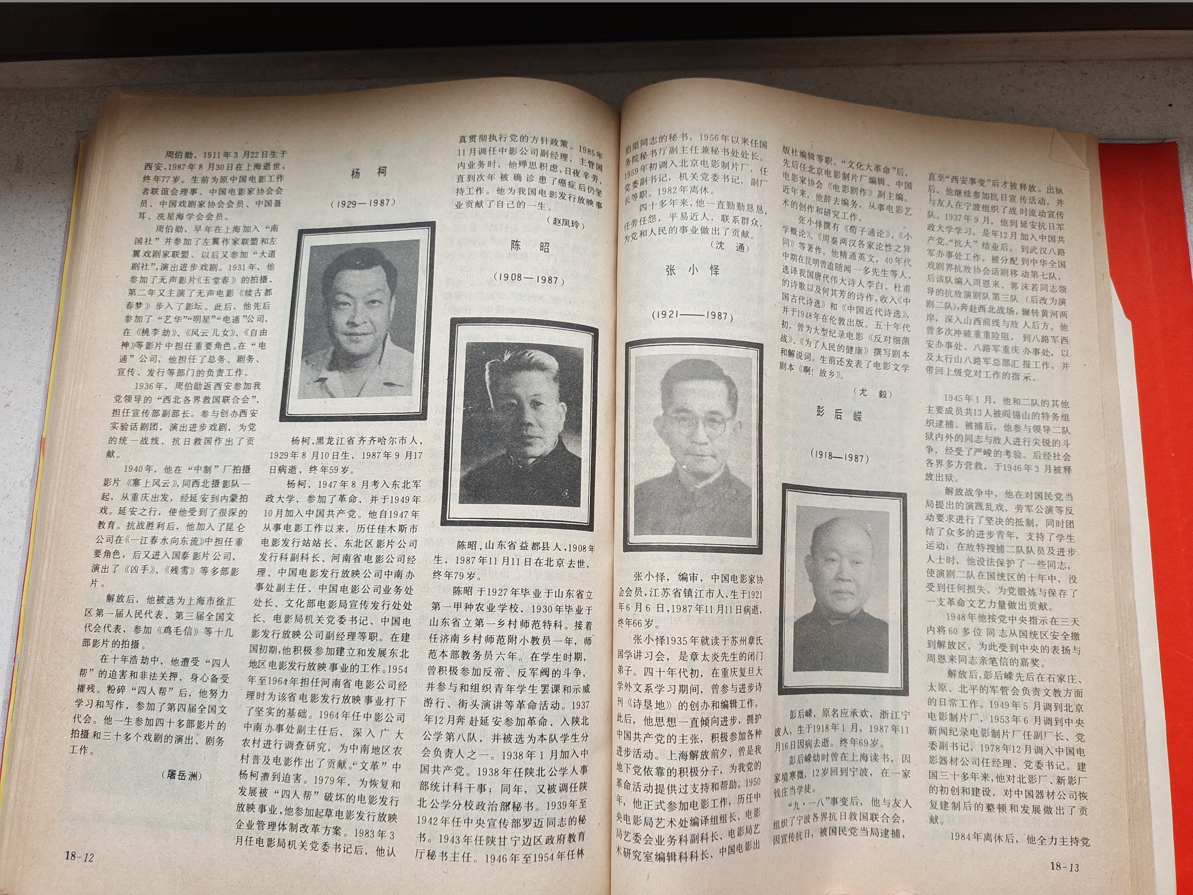 周伯勋的写真-中国电影年鉴1988