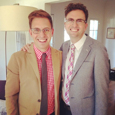 克雷格·约翰逊的写真-与伴侣Adam Roberts