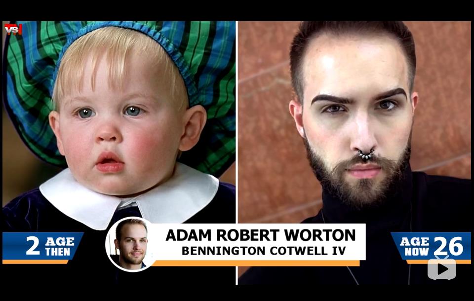 亚当·罗伯特·沃顿的写真-对比照(1994vs2018)