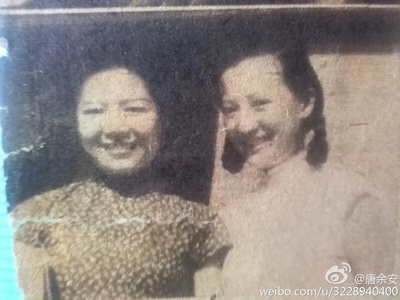 欧阳红樱的写真-欧阳红樱与周璇在香港...