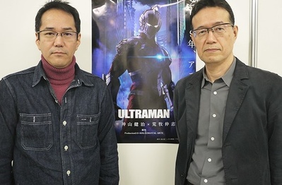 荒牧伸志的写真-神山健治与荒牧伸志