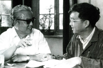 梁信的写真-梁信与谢晋。