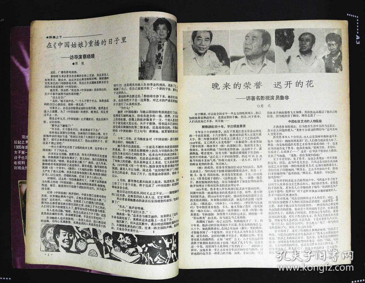 蔡晓晴的写真-大众电视1986年11期